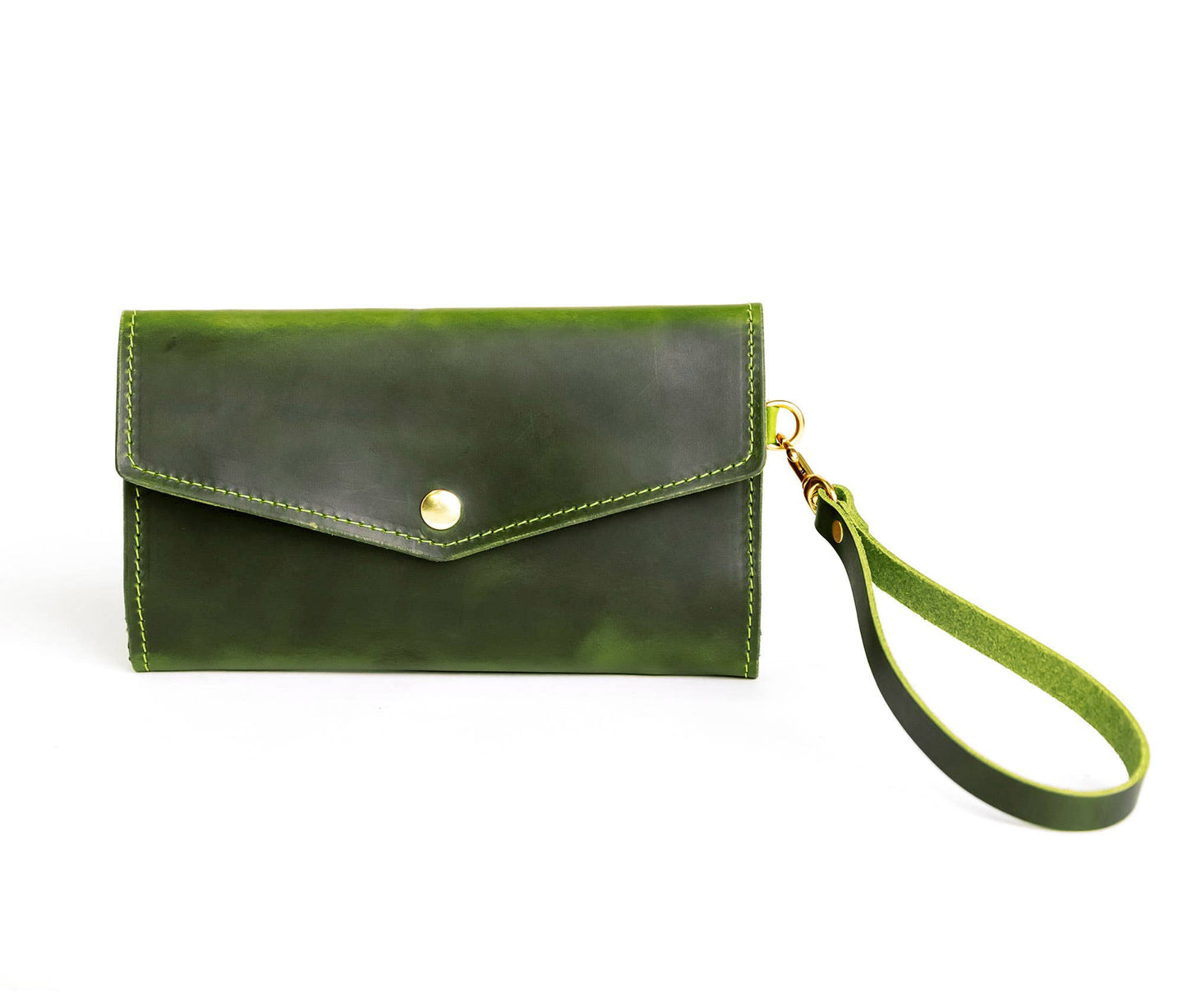 Women's Leather Clutch Wallet - Trifold