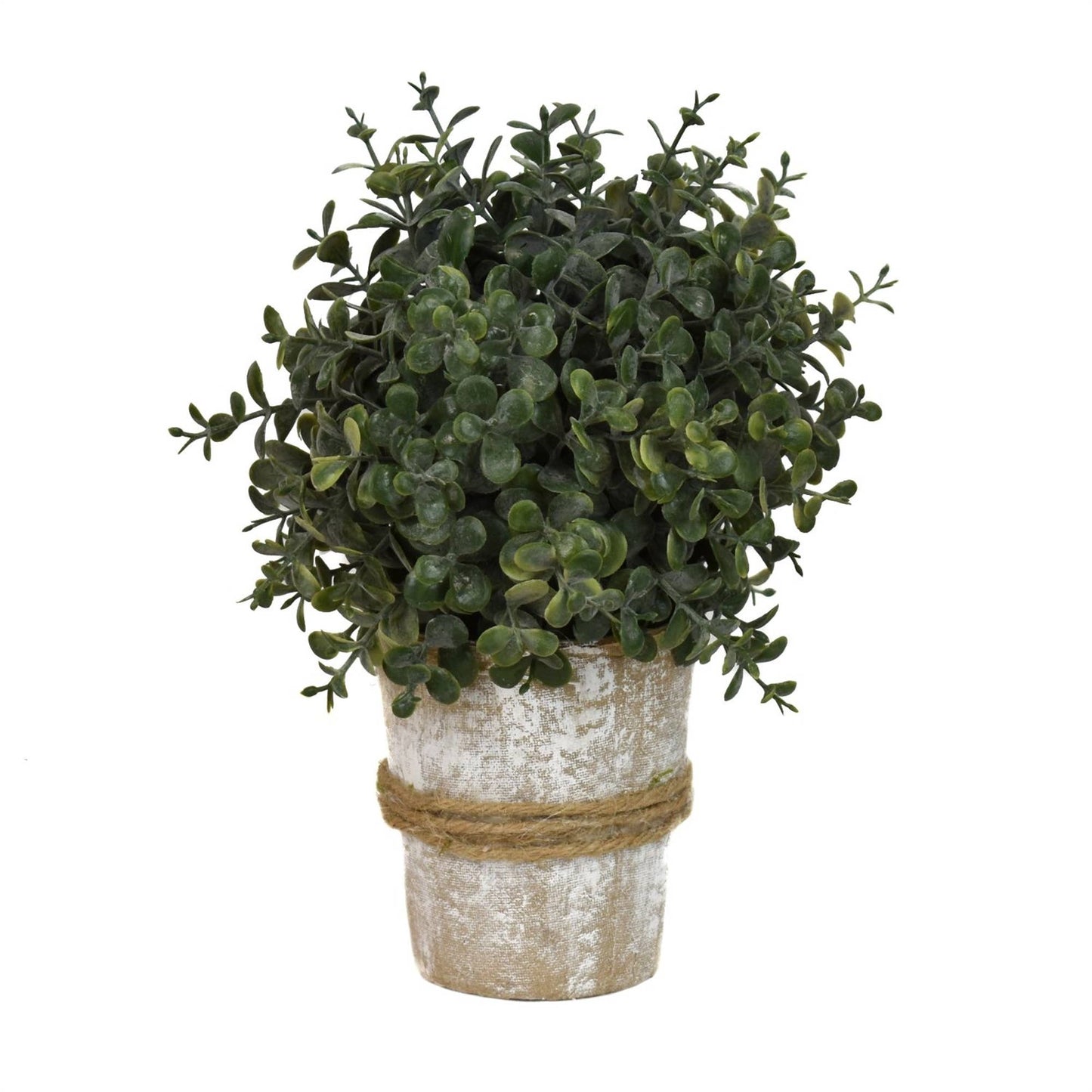 8.5” Tea Leaf Ball Topiary in Handcrafted Pot
