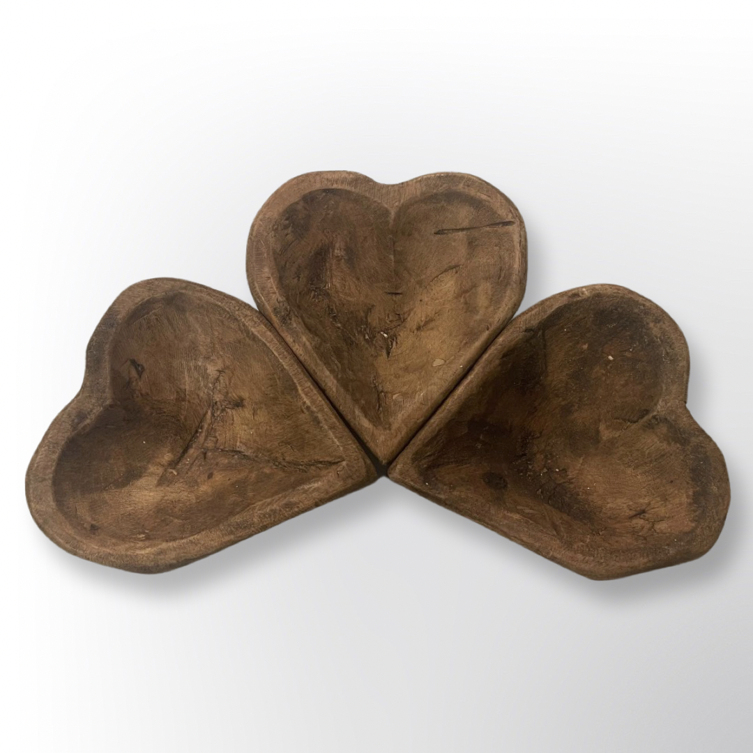 Mini Heart Wooden Bowl | 3 colors