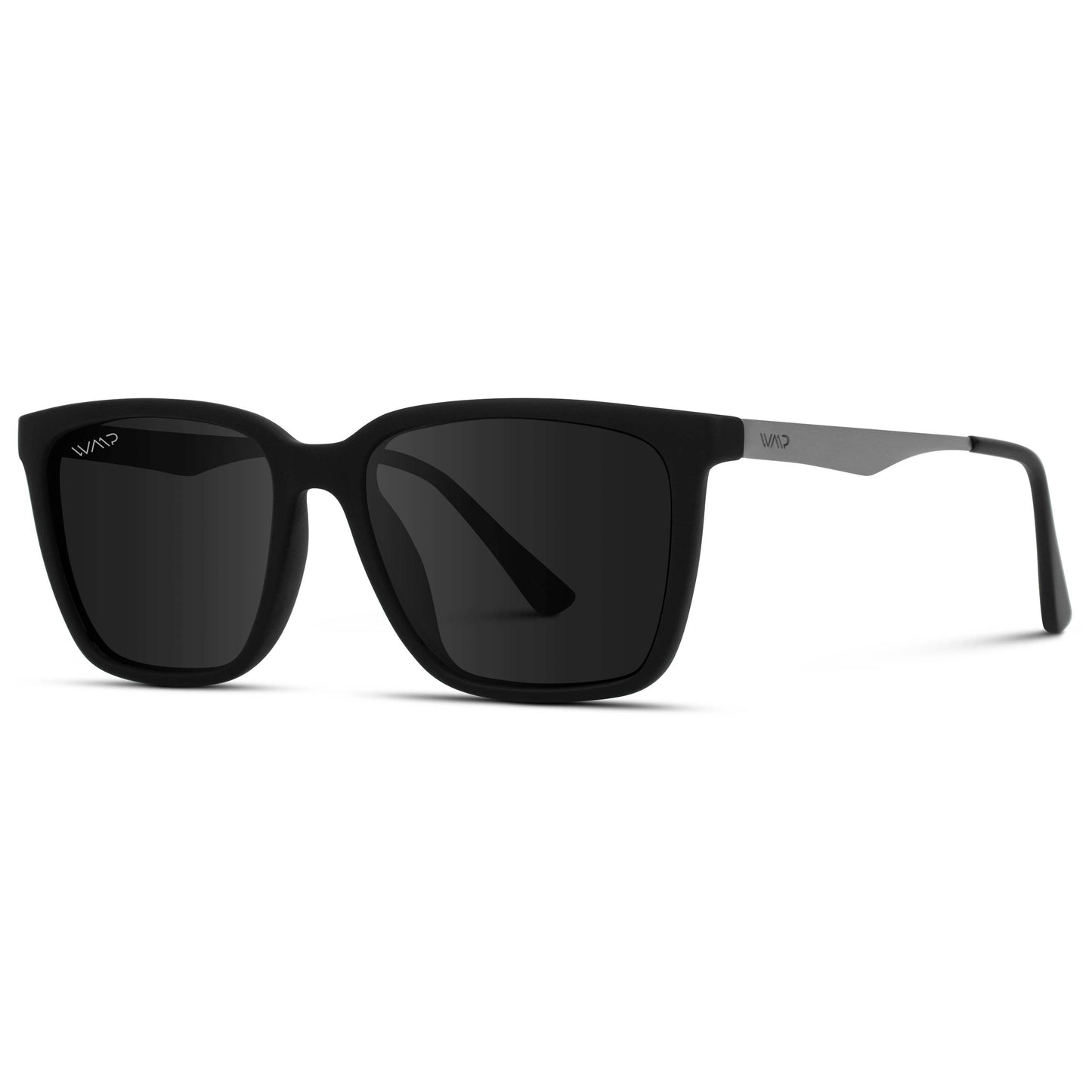 Mason - Polarized Rectangular Metal Unisex Sunglasses