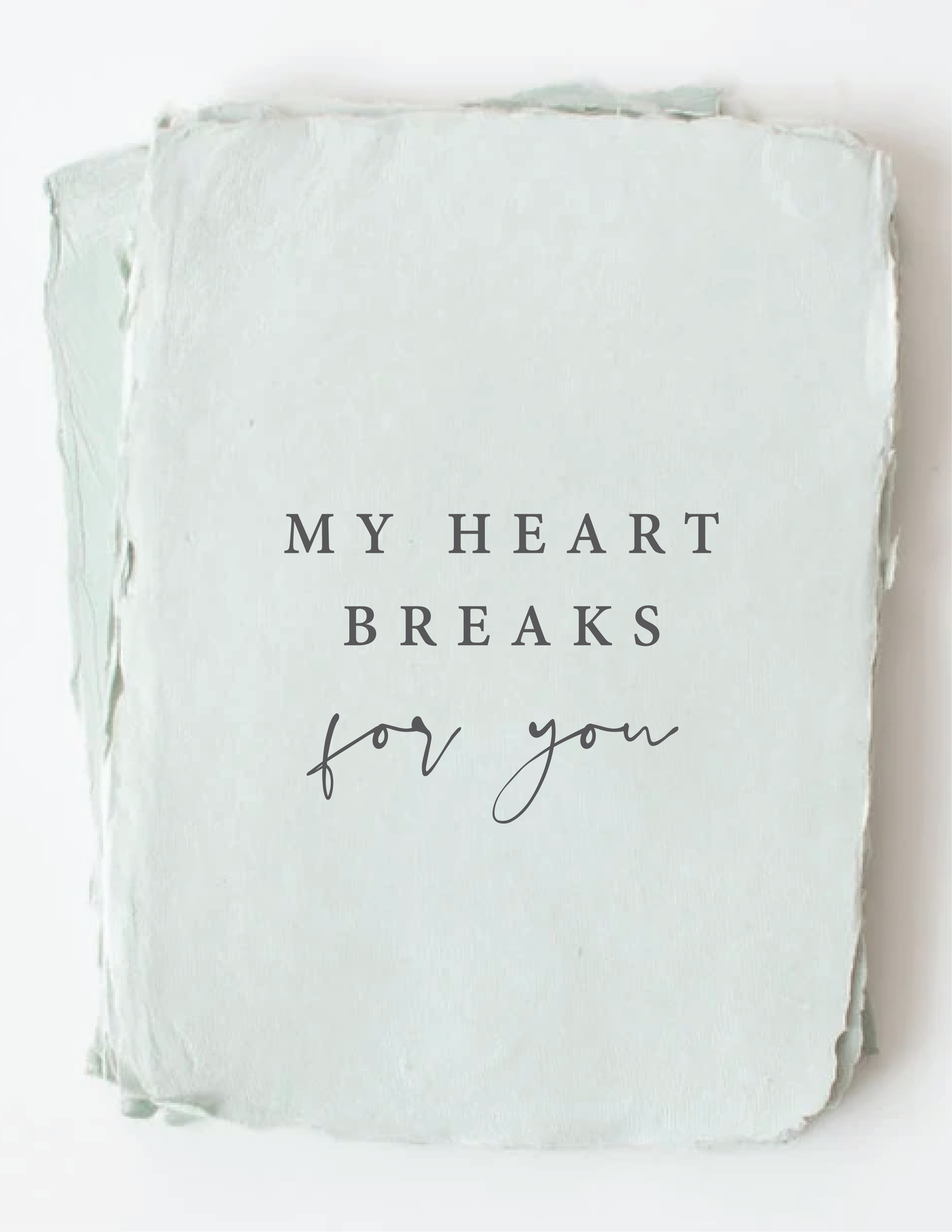 Paper Baristas - "My Heart Breaks" Sympathy Greeting Card