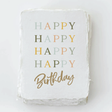 Happy Happy Happy Happy Birthday Flat Greeting Card