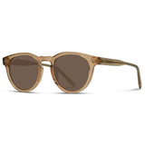 Tate Classic Round Retro Acetate Polarized Sunglasses | Crystal Brown