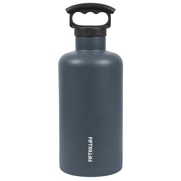 64 oz Double-Wall Vacuum Insulated Growler w/ 3 Finger Grip