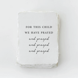For this Child We Have Prayed Flat Card