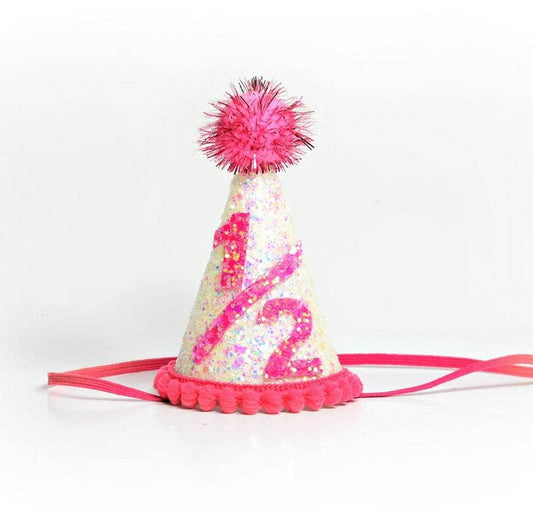 White and Fuschia Party Hat