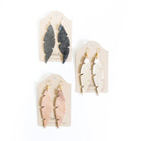 Flock Earrings | Leather Feathers