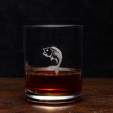 Fish Rocks Glass Gift Set Clear 13oz
