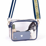 Bridget Clear Purse with Reversible Patterned Shoulder Straps - Georgia Tech