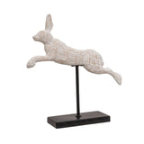 Jumping Bunny Metal Pedestal