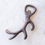 Antler Bottle Opener - Antique Brown