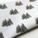 Monochrome Trees Christmas Gift Wrapping Paper
