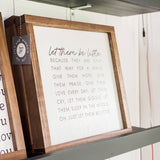 Let Them Be Little Sign