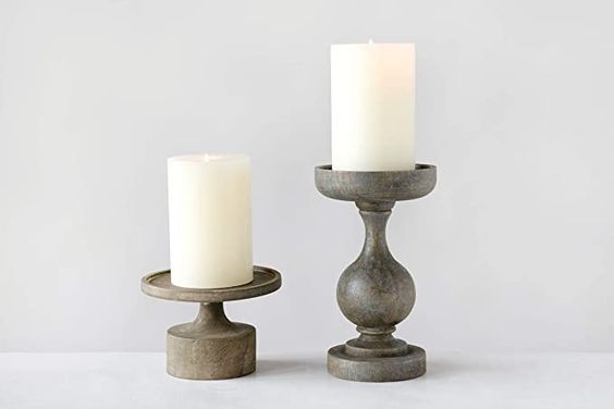 Mango Wood Pillar Candle Holder