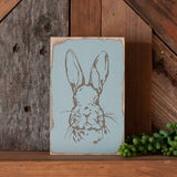 Spring Rabbit Easter Bunny Block Sign