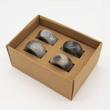 Marble Napkin Rings Gray   2"
