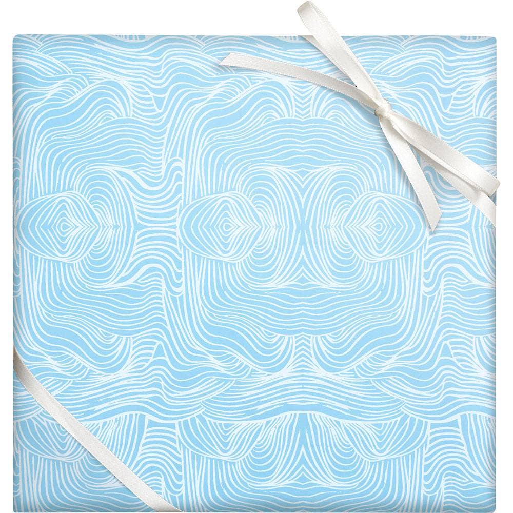 Blue Wave Stone Paper Roll Wrap