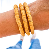 Mustard Yellow Heishi Bracelet