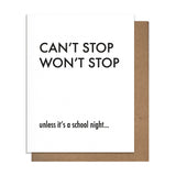 Can't Stop Getting Card
