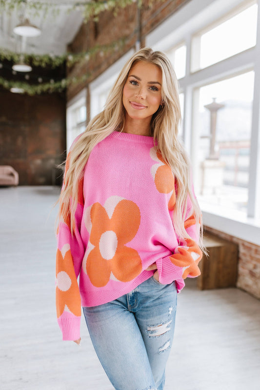 Asher Flower Sweater