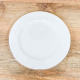8" Classic Rim Plate - White/Gold