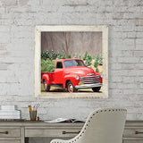 Chevy Truck With Trees l White Frame