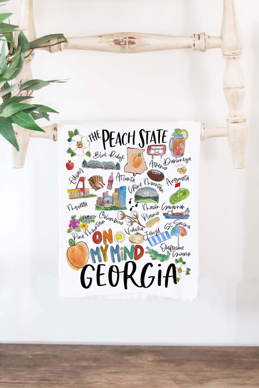 State of Georgia Tea Towel
