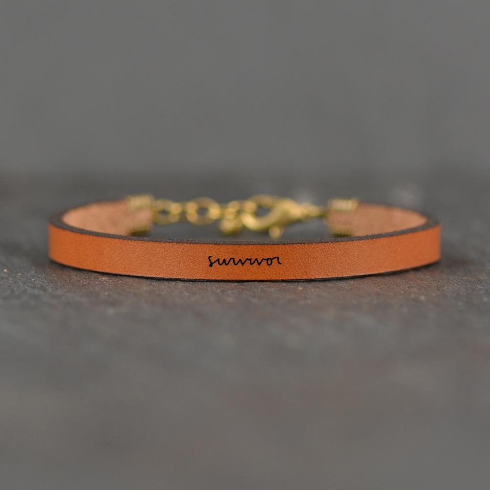 Survivor - Brown Leather Bracelet Jewelry