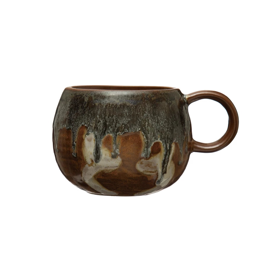 Reactive Dark Glaze Stoneware Mug