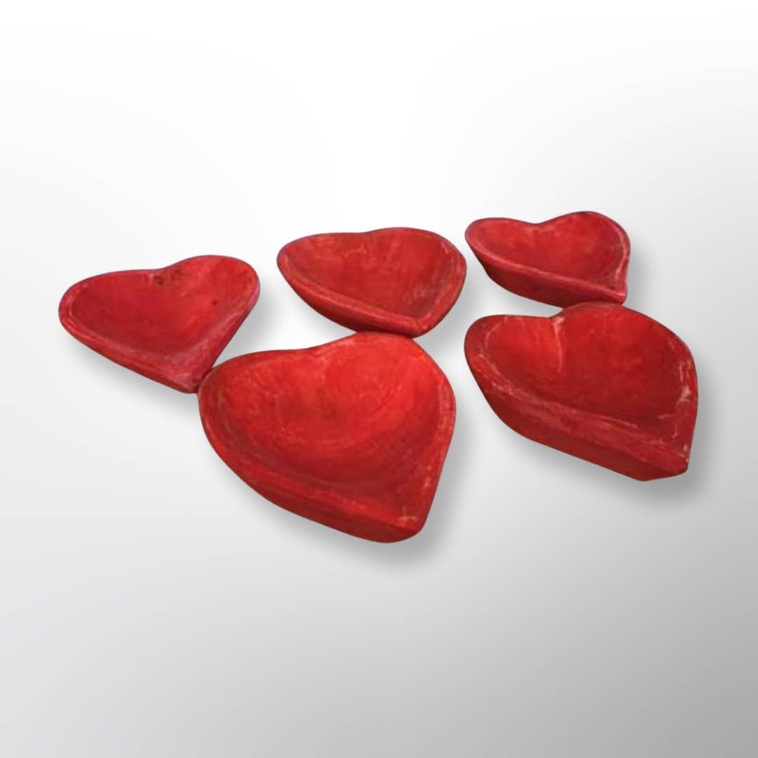 Mini Heart Wooden Bowl | 3 colors