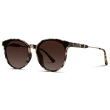 Aubrie Women Round Fashion Modern Sunglasses | Beige Tortoise/Brown