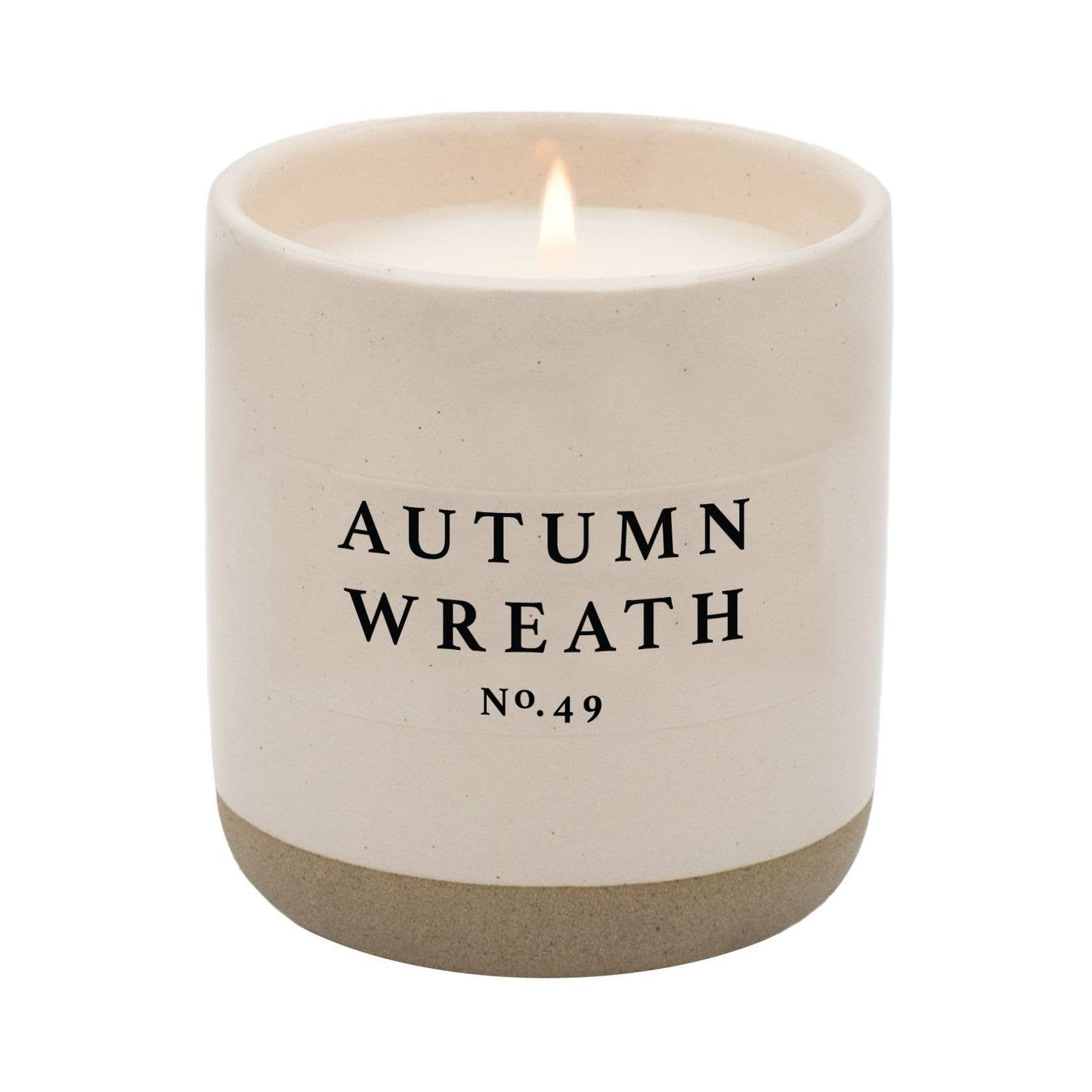 Autumn Wreath Soy Candle | Stoneware Candle Jar