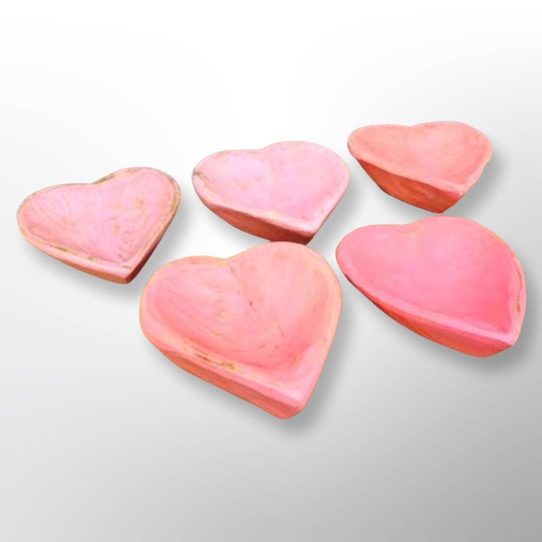 Mini Heart Wooden Bowl | 3 colors