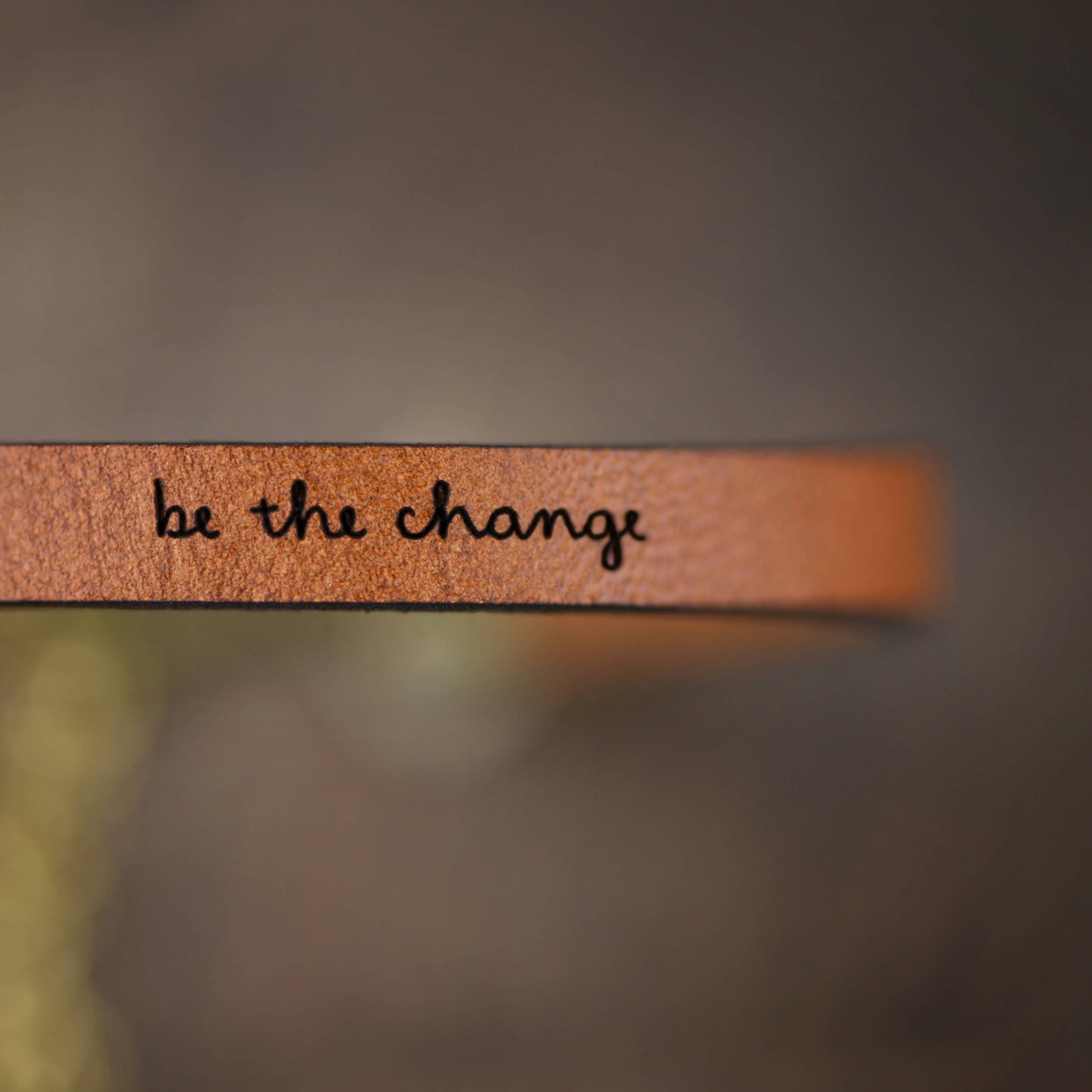 Be The Change - Leather Bracelet