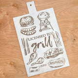 Licensed to Grill Serving Board Antique White 10.5x18