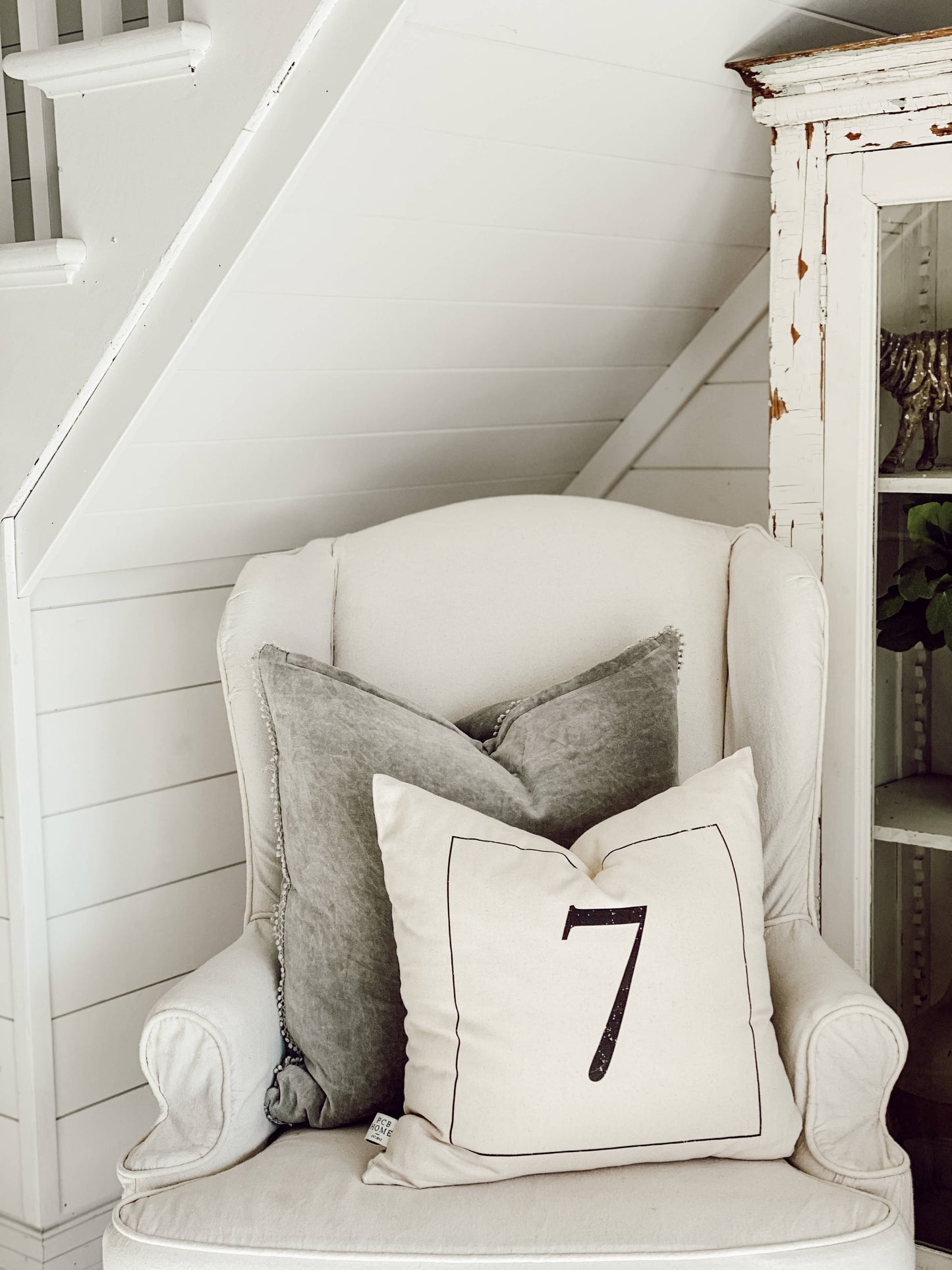 Personalized Vintage Numbers Pillow