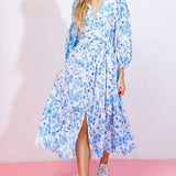 Woven Eyelet Midi Dress