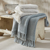 Open Knit Throw - Mist