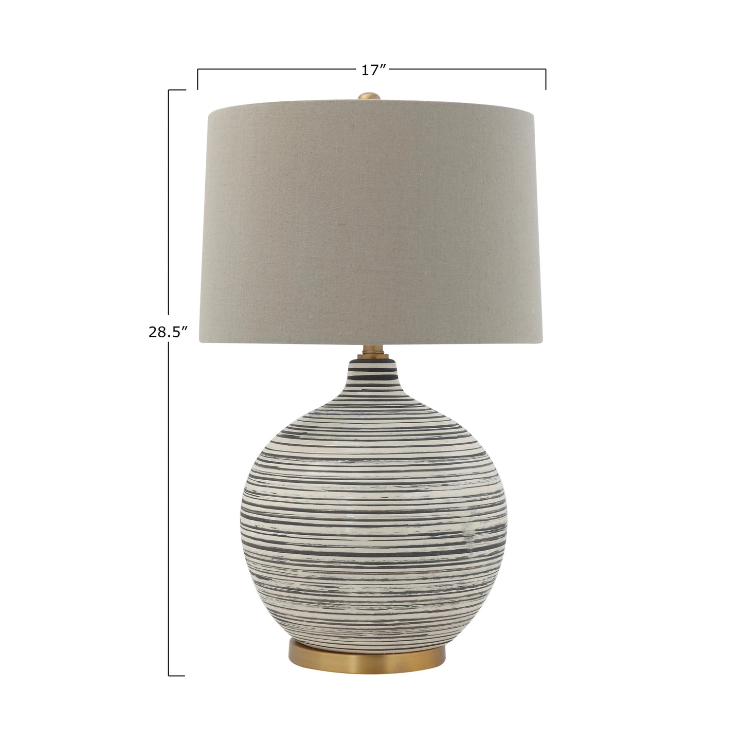 Textured Table Lamp with Linen Shade