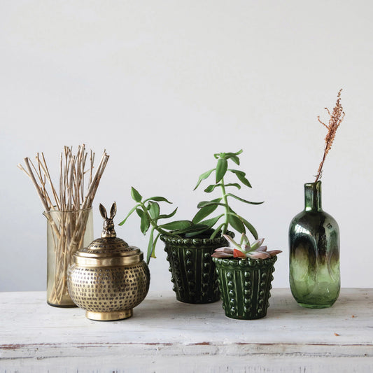 Stoneware Hobnail Planter
