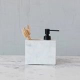 Marble Soap Dispenser w/ Pump & Compartment