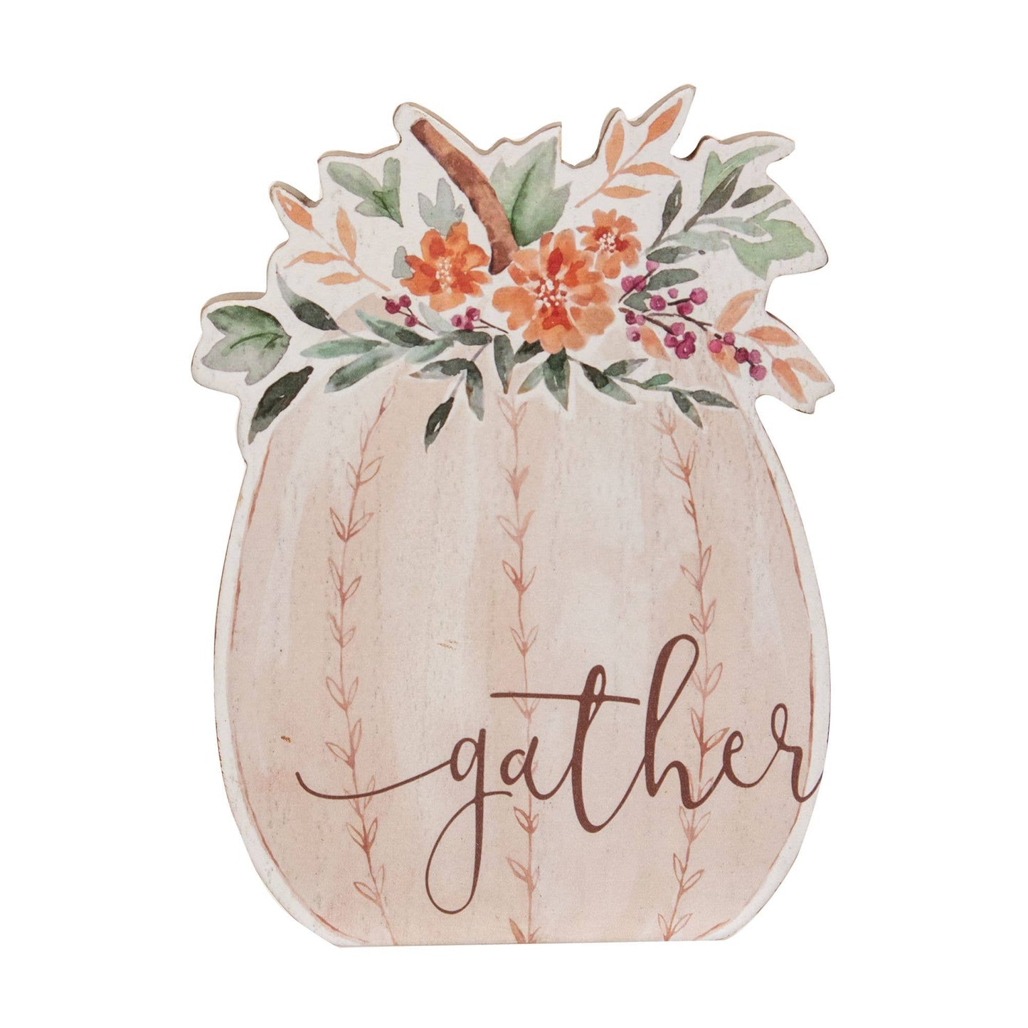 Gather Chunky Watercolor Pumpkin Sitter