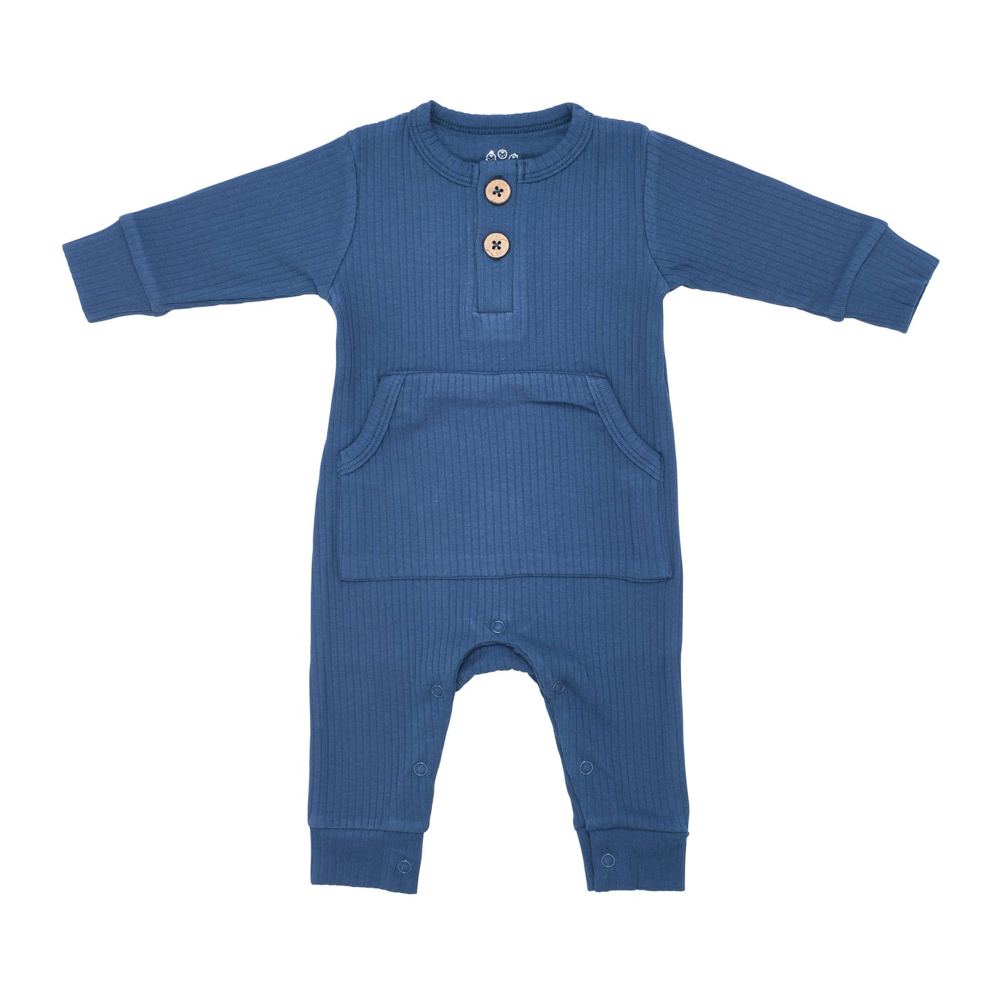 Baby Ribbed Playsuit with Pockets Navy