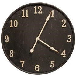 Rustic Black Metal Clock | as is
