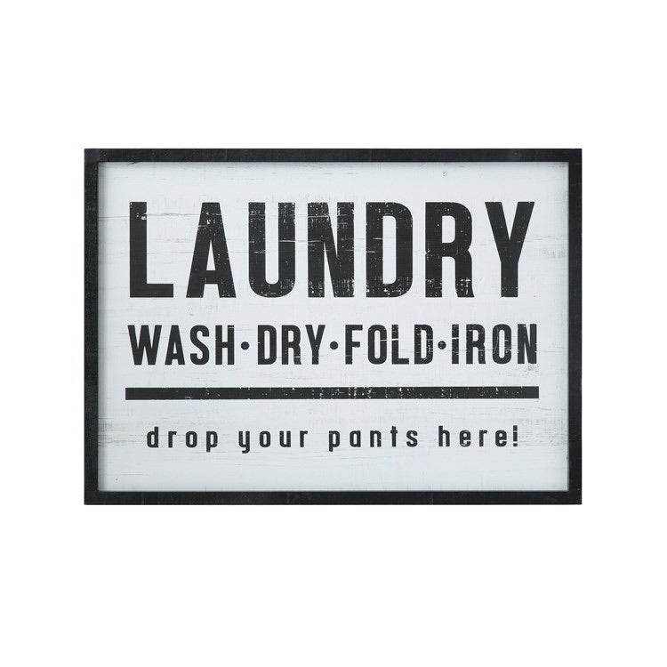 Framed Laundry Wall Decor
