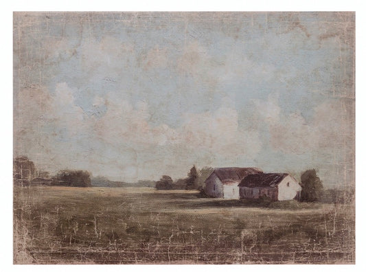 Canvas Wall Décor with Farmhouse Landscape