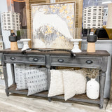 Katherine Turn Leg Sofa Console | Black
