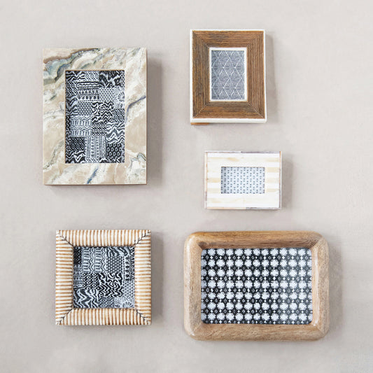 4" Square Bone Photo Frame