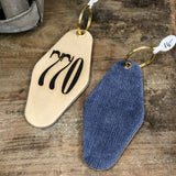 770 AREA CODE – Leather & Velvet Keychain | Multiple Colors