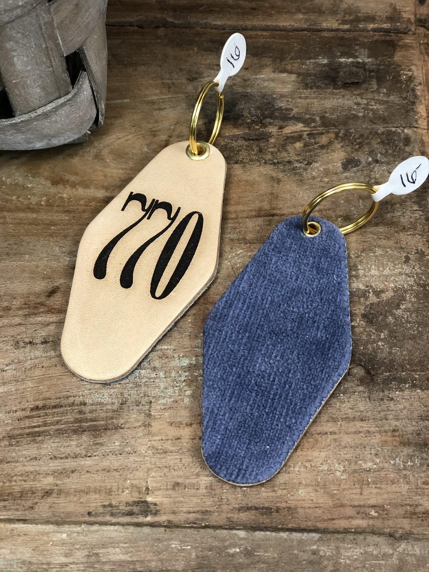 770 AREA CODE – Leather & Velvet Keychain | Multiple Colors